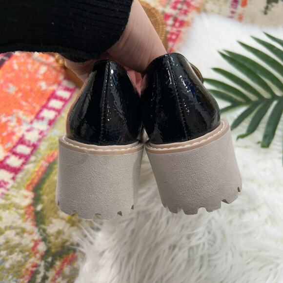 Dolce Vita Neutral Black Minimalist Wedge Platform Heeled Henri Loafer 6.5 - Picture 8 of 10